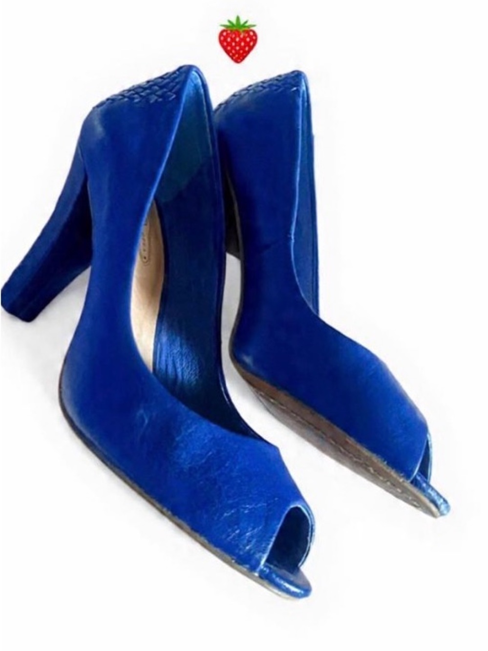 🍓Elliott Lucca Navy Peep Toe Woven Heel Pumps 🍓 3/$69"